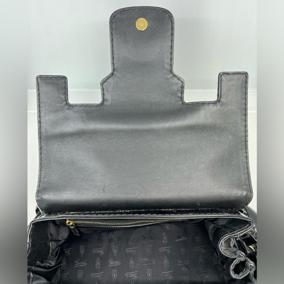 Gucci Large Queen Black Dialux Coated Canvas Tote - Picture 10 of 10